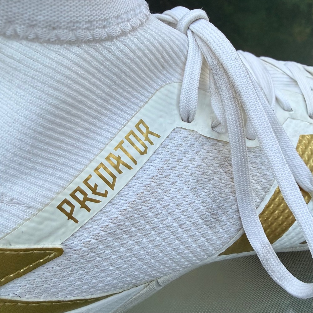Adidas Predator Mutator 20.3 Indoor Soccer Shoes in the "White Gold Metallic" 11 - Picture 5 of 8